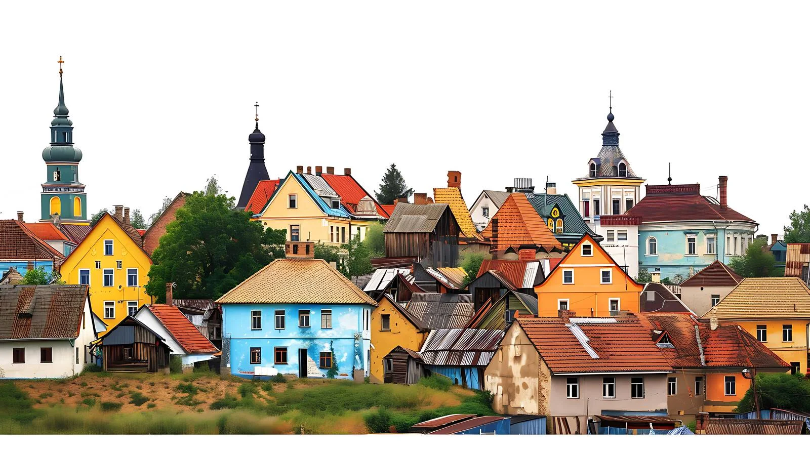 Lisztwyanka Town White Isolation Scene — free download from Dotvec