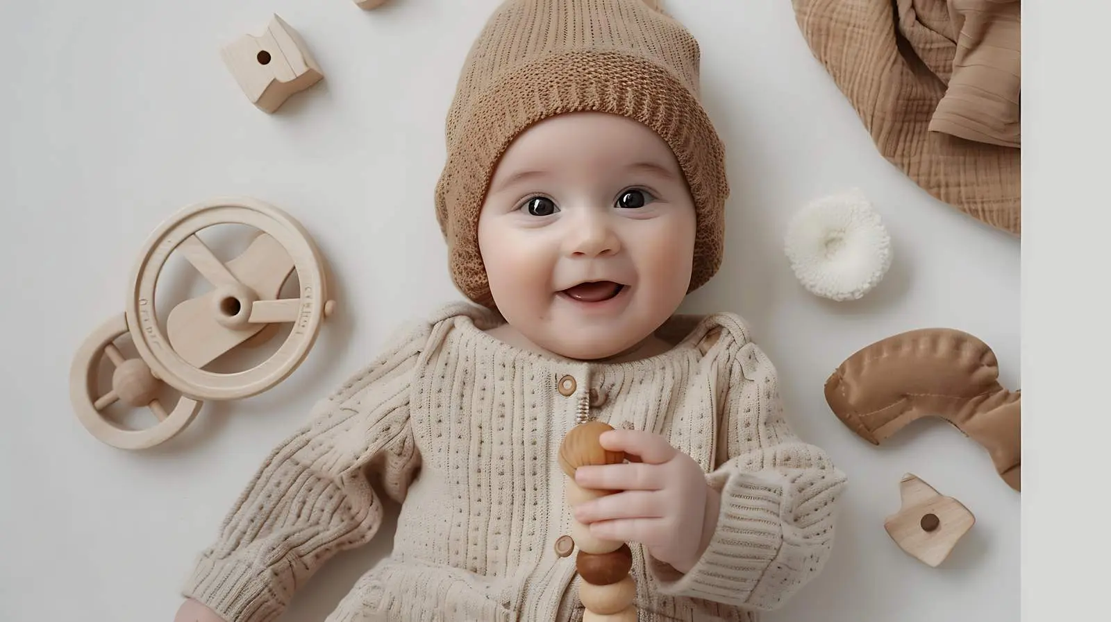Stylish Baby Playing with Wooden Toys — free download from Dotvec