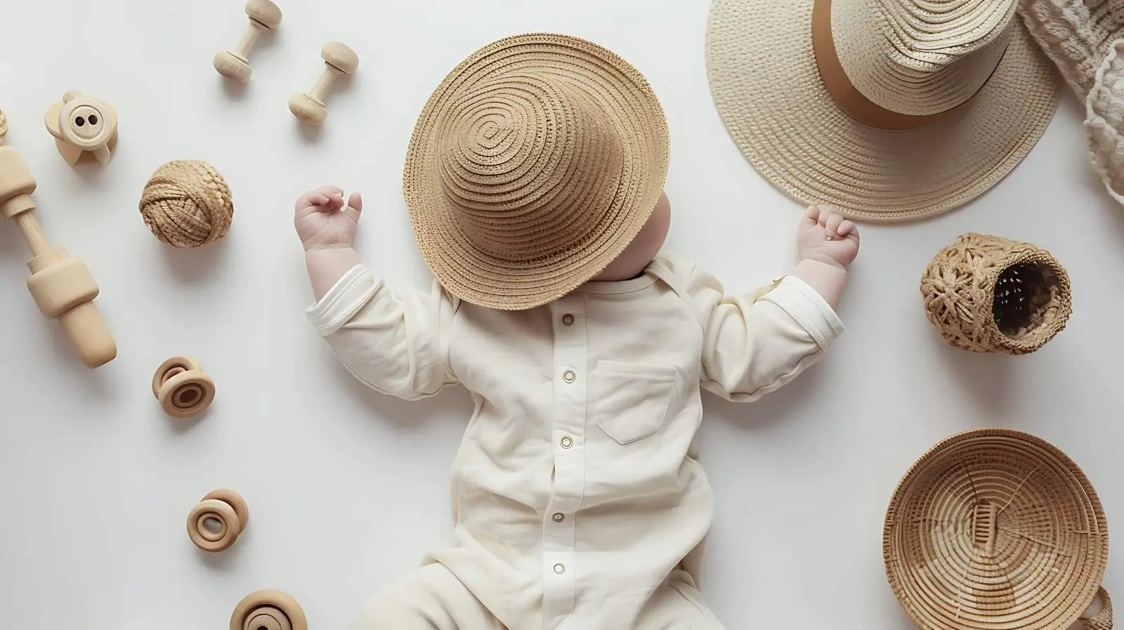 Stylish Baby Playing with Wooden Toys — free download from Dotvec