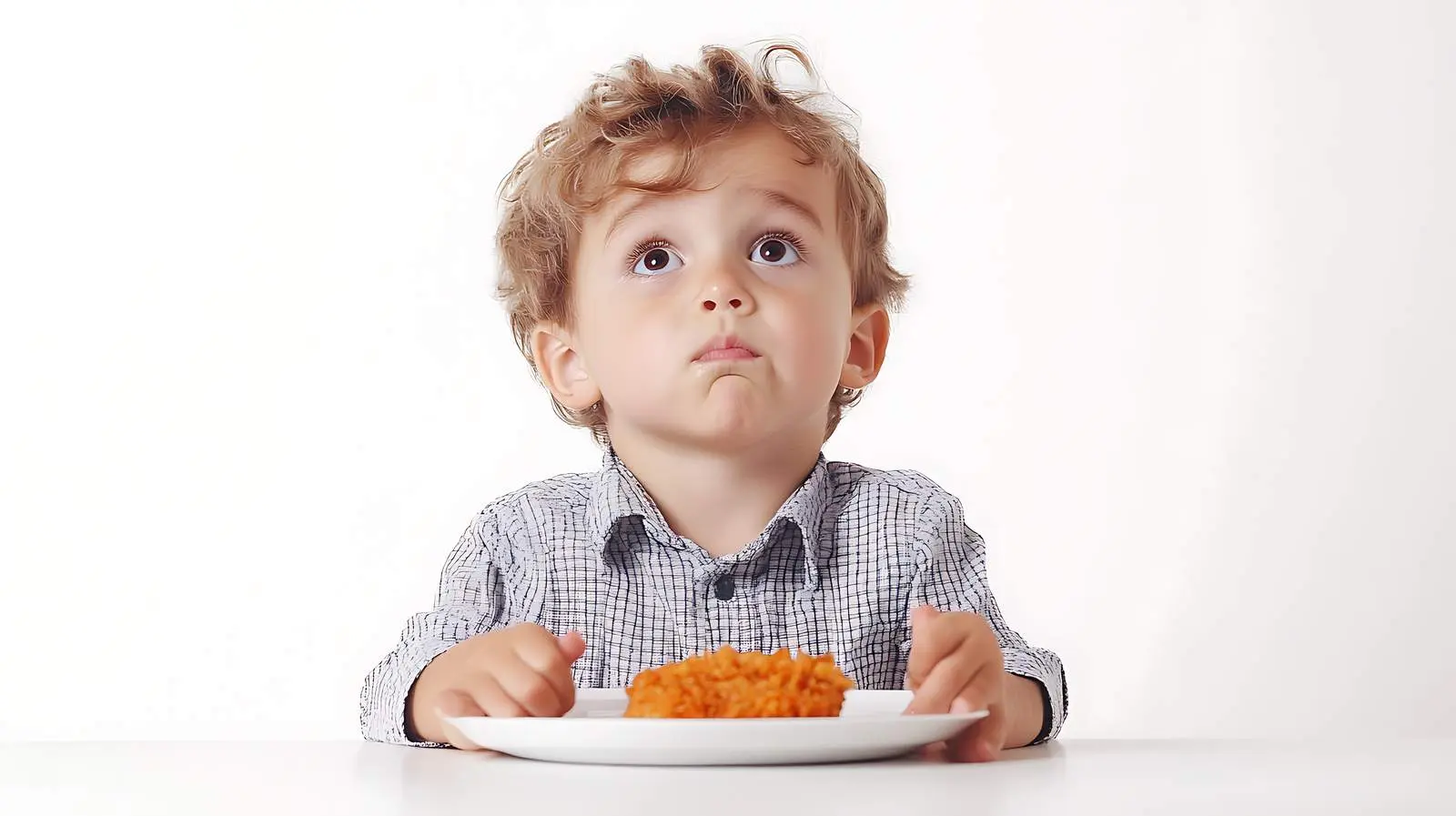 Cute Boy Enjoying a Meal on White Background — free download from Dotvec