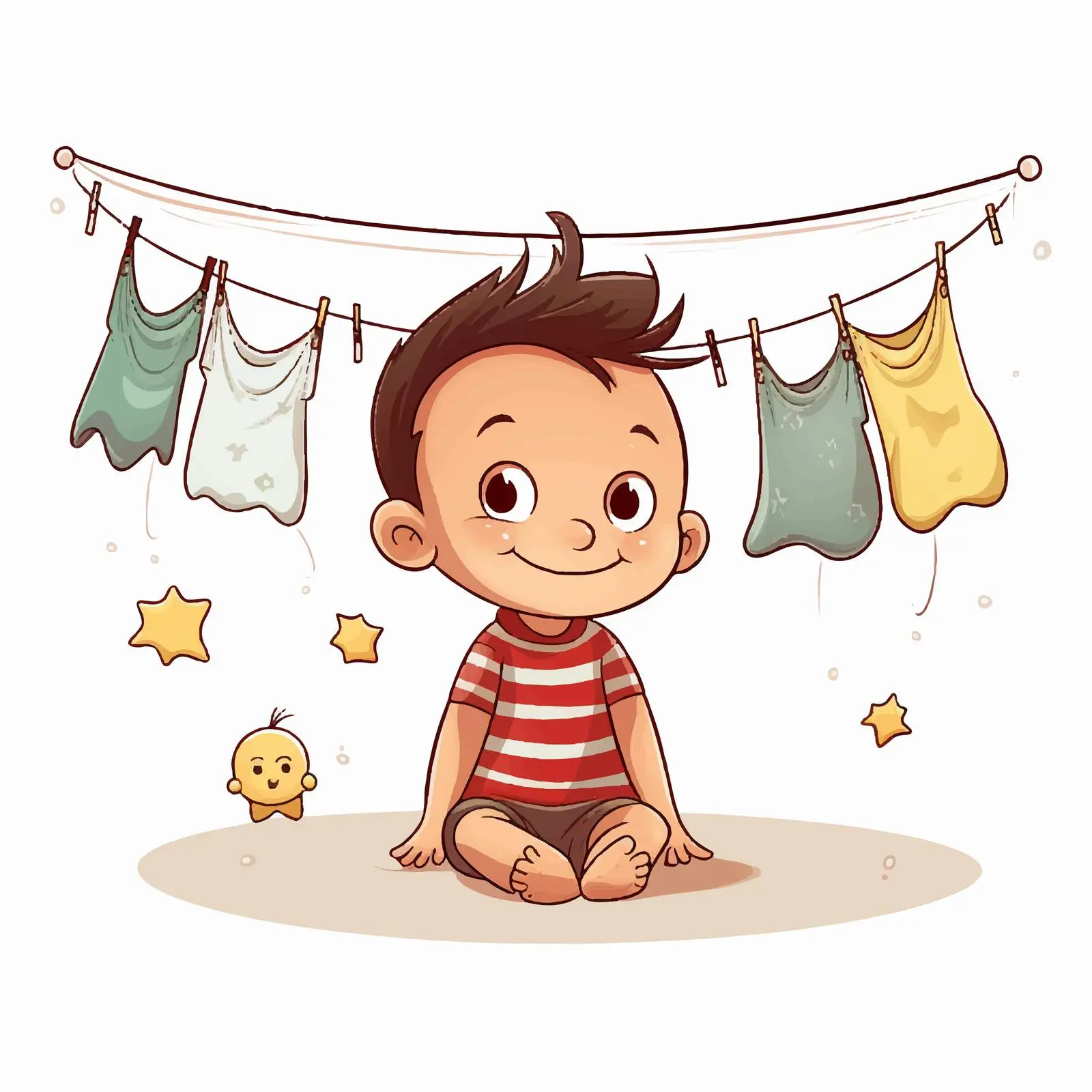 Cute Baby Boy Cartoon Vector Illustration — free download from Dotvec