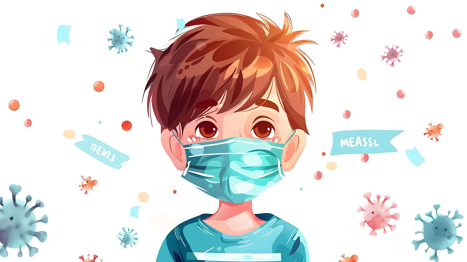 Young Child in Medical Mask Portrait — free download from Dotvec