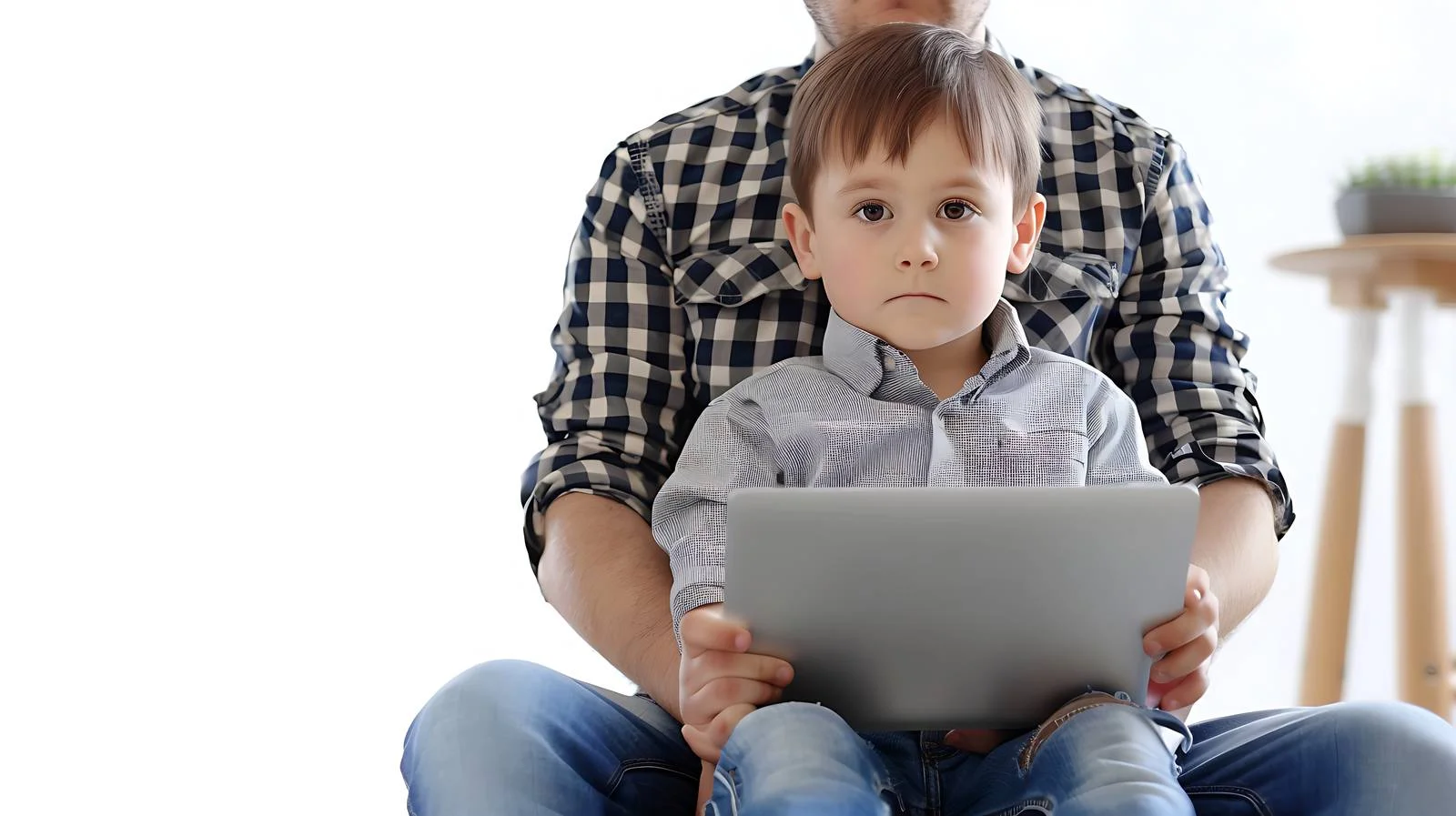 Father and Son Working Together — free download from Dotvec