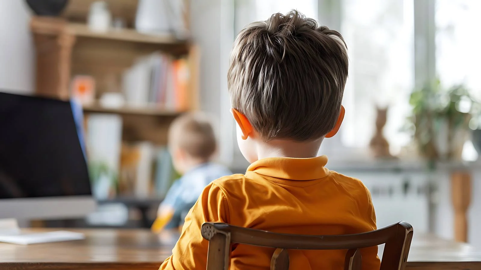 Father Working, Son Watching at Home — free download from Dotvec