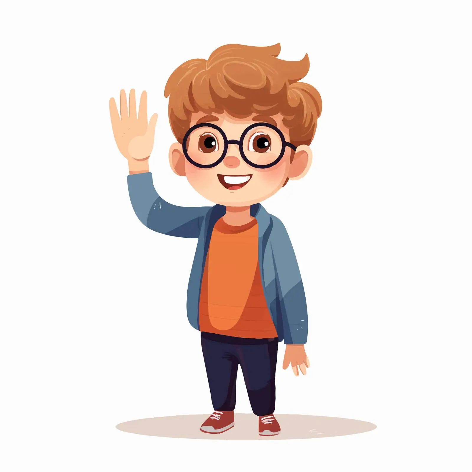 Scandinavian Boy Waving and Smiling – free daycare image from Dotvec