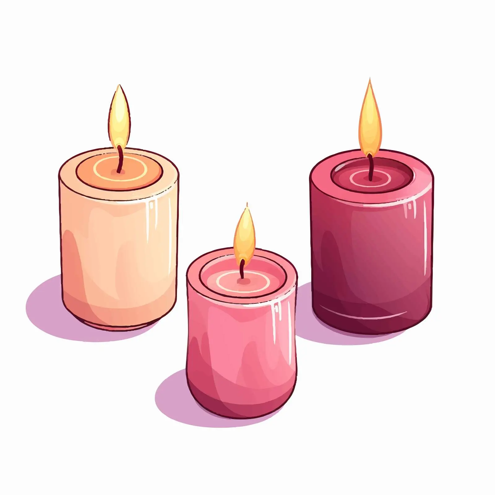 Minimalist Candle Line Art Vector Illustration — free download from Dotvec