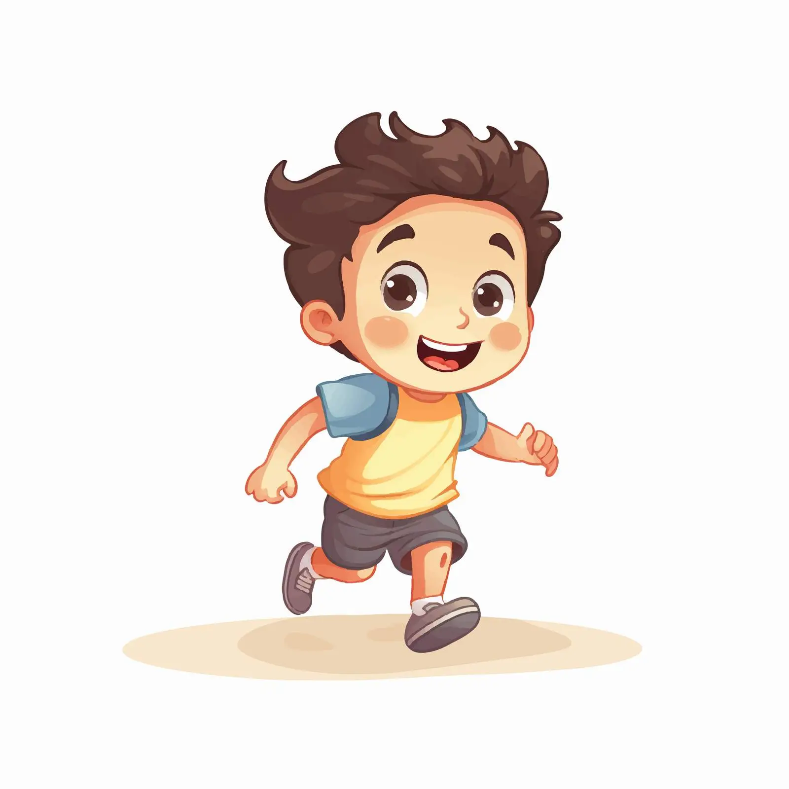 Happy Toddler Taking First Steps — free download from Dotvec