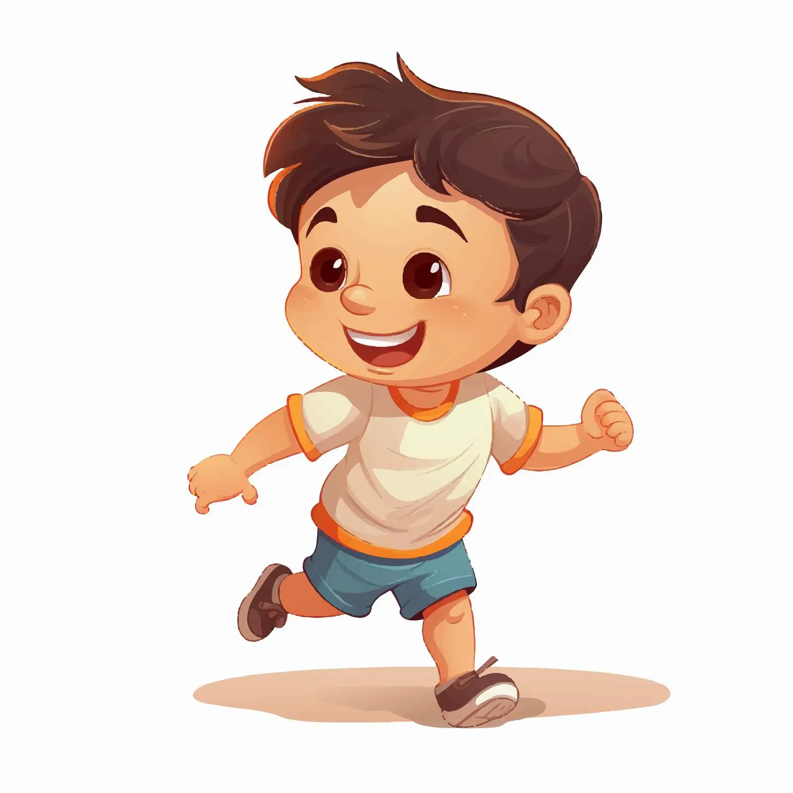 Happy Toddler Starting to Walk Illustration — free download from Dotvec
