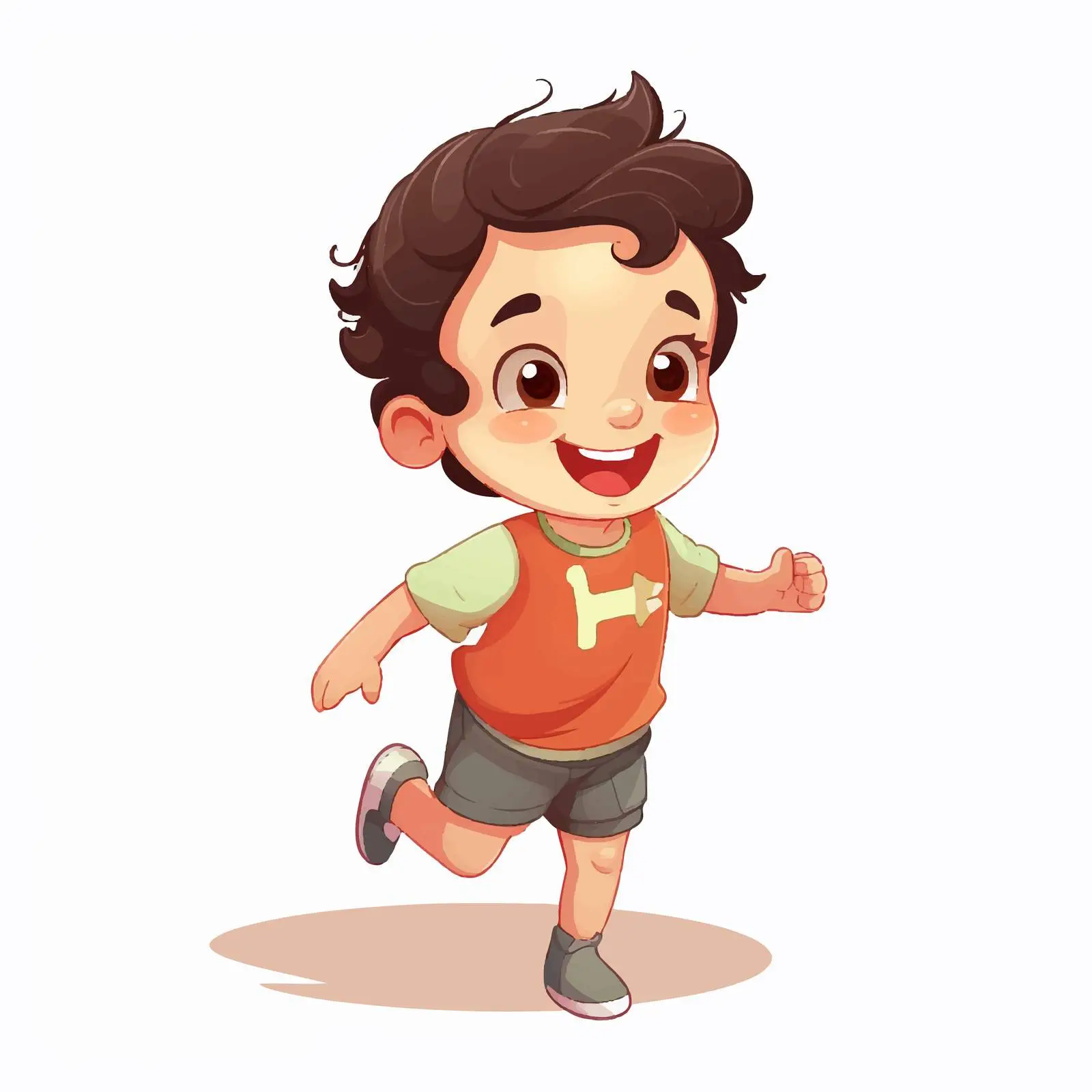 Happy Toddler Taking First Steps — free download from Dotvec