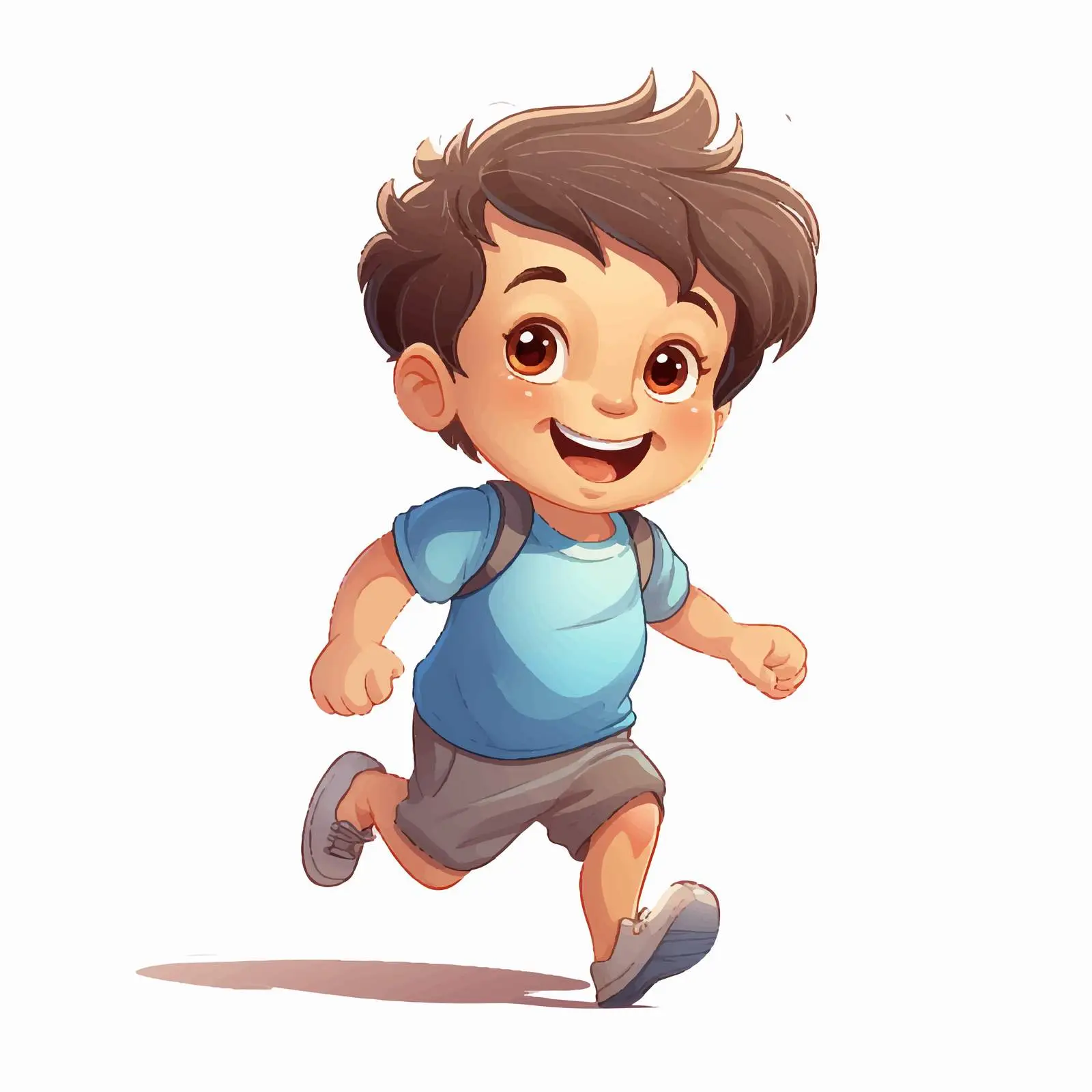 Happy Toddler Taking First Steps — free download from Dotvec