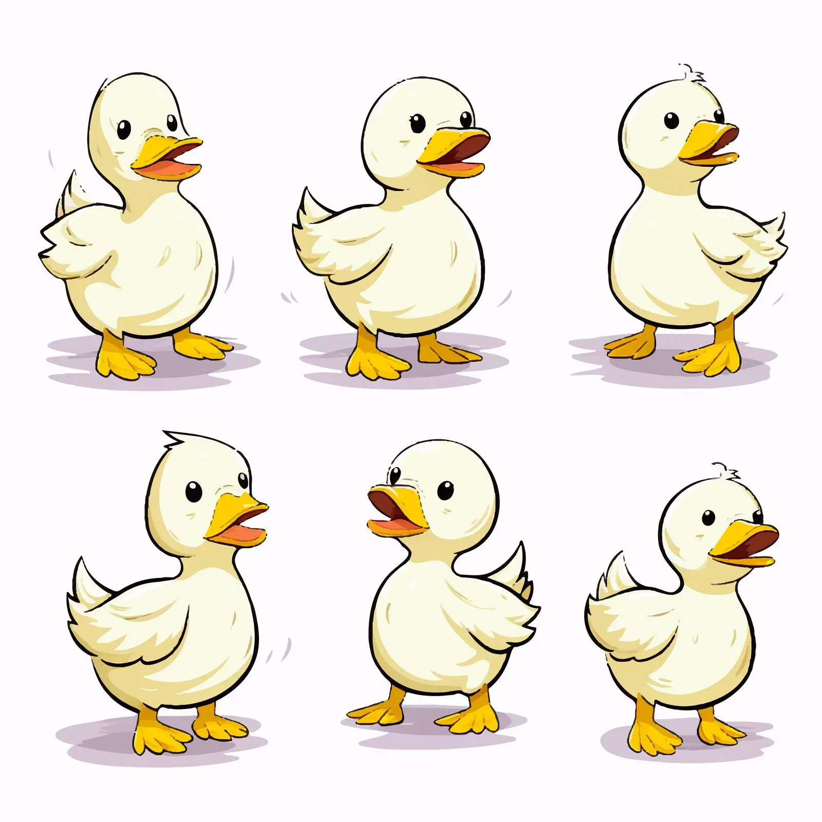 Cute Little Duck Line Vector Illustration — free download from Dotvec