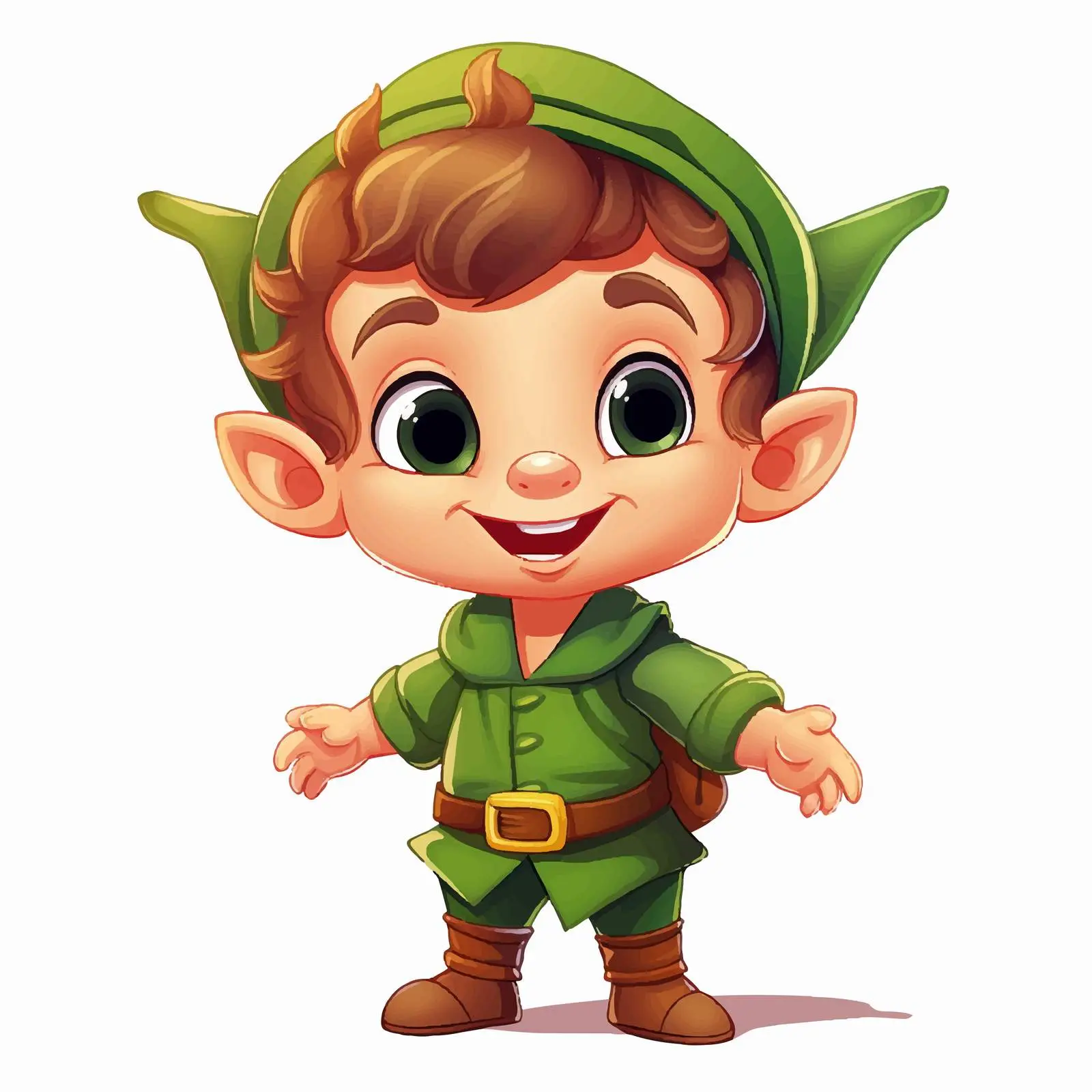 Happy Elf Cartoon Vector Illustration — free download from Dotvec