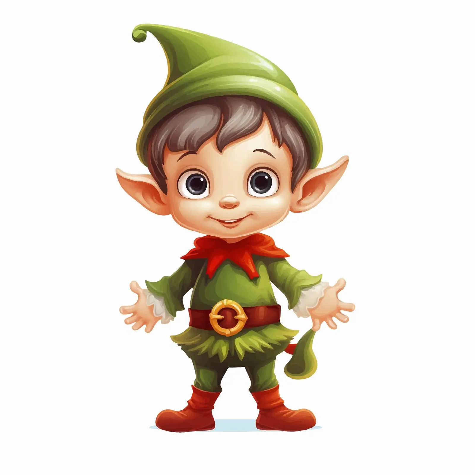 Happy Cartoon Elf Character Illustration Vector — free download from Dotvec