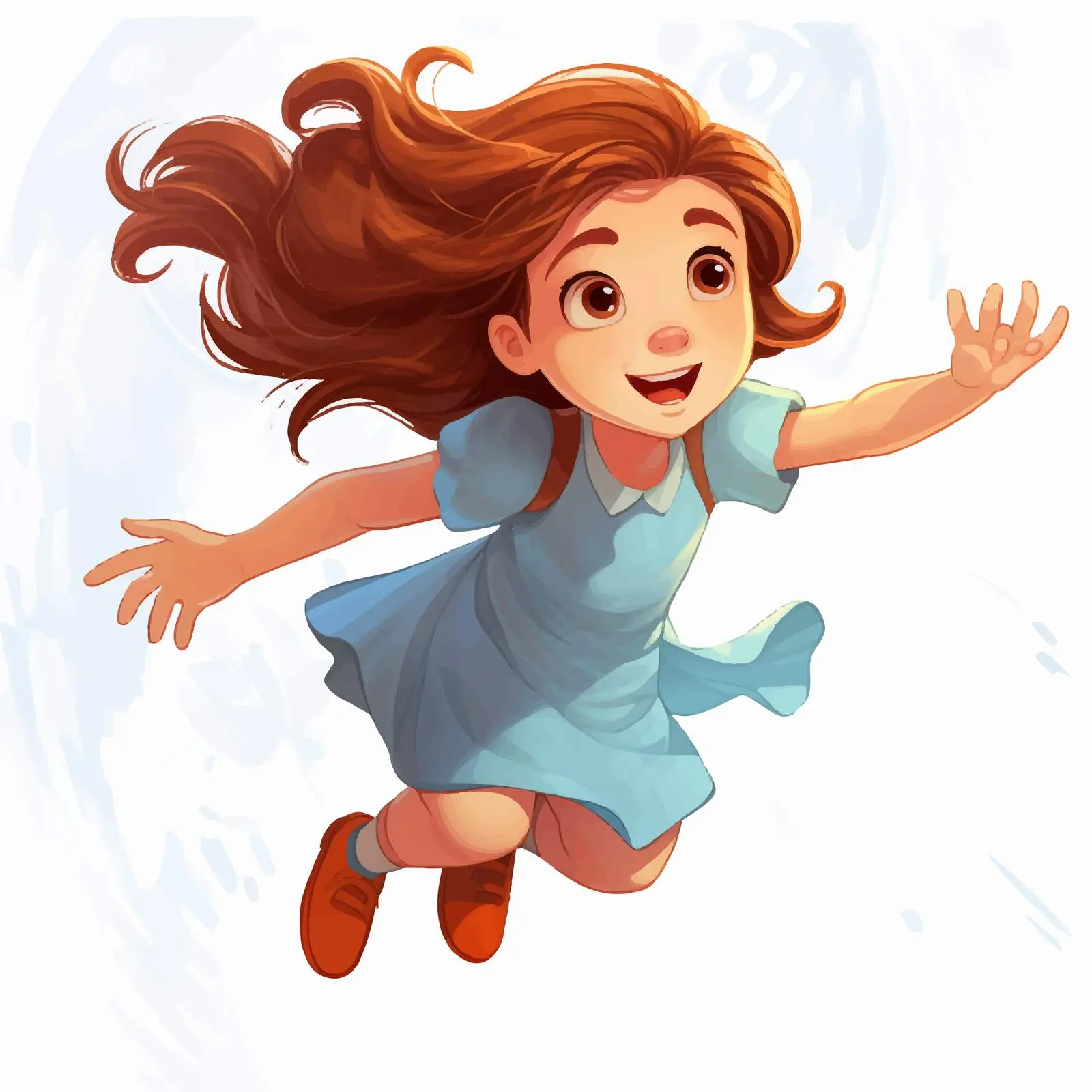 Cartoon Vector Illustration of Little Girl Falling — free download from Dotvec