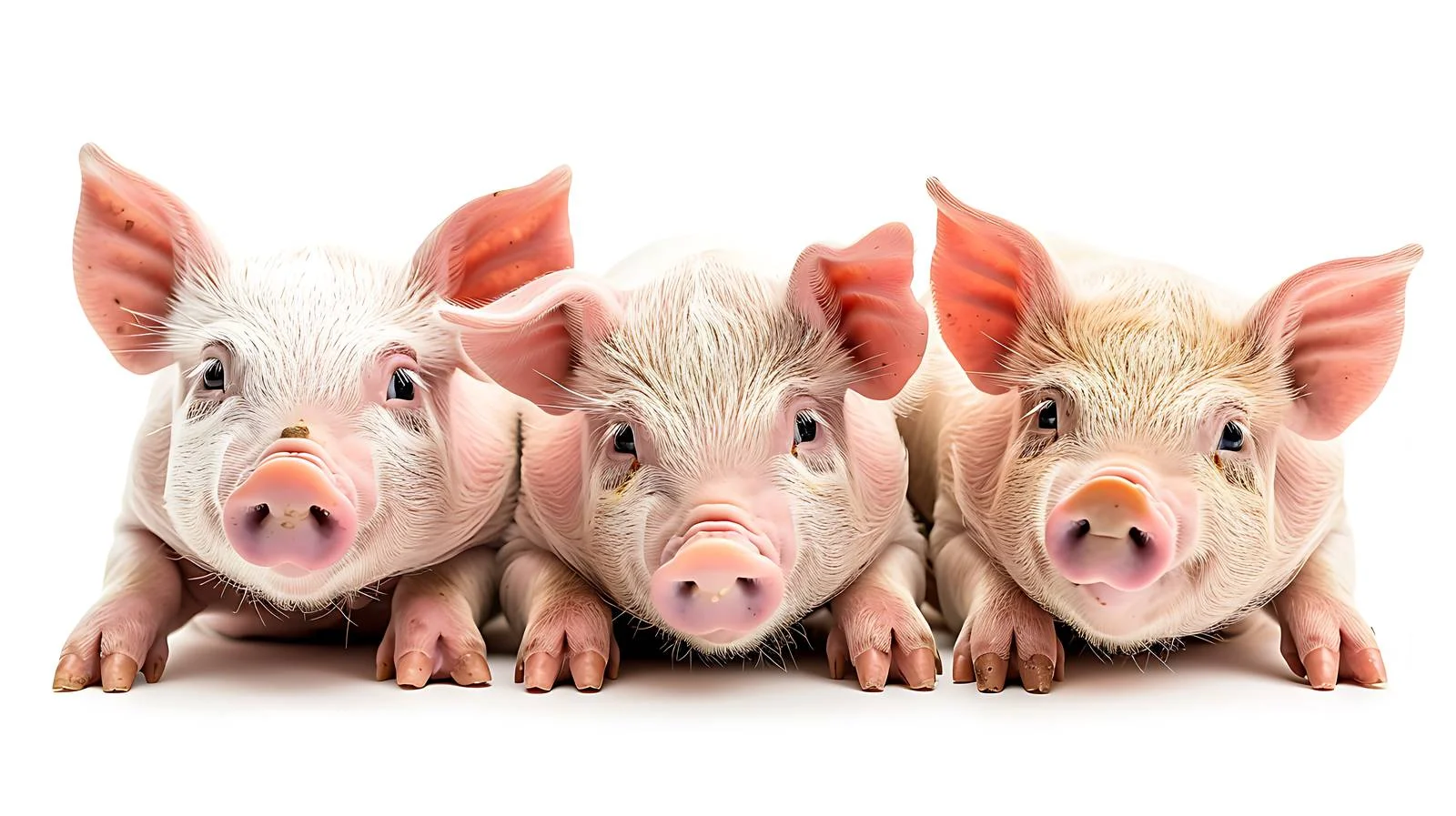 Happy Little Pigs on Farm – free naive image from Dotvec