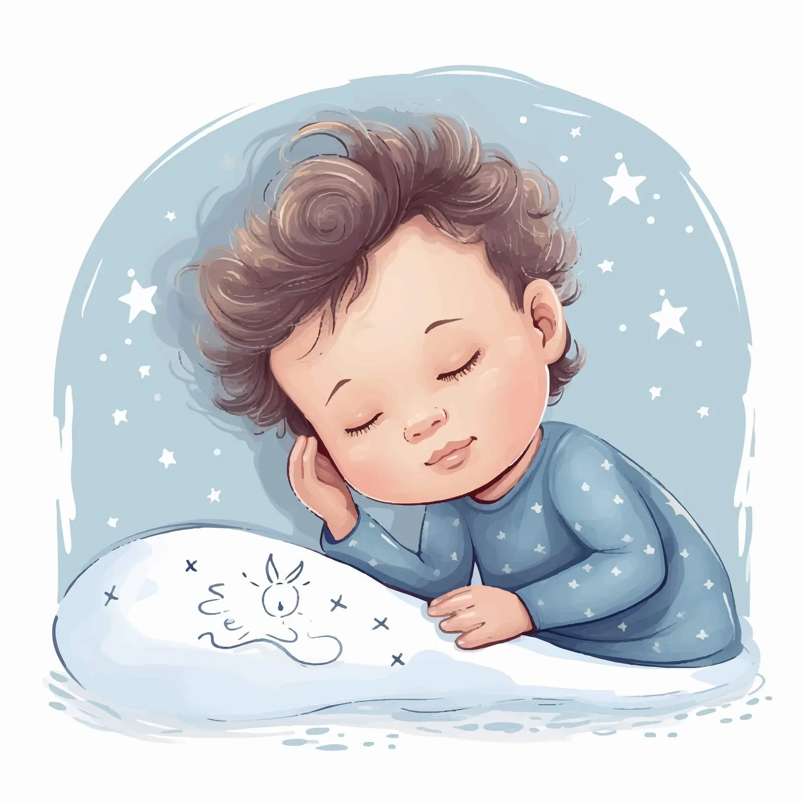 Doodle Style Newborn Baby Postcard Design — free download from Dotvec