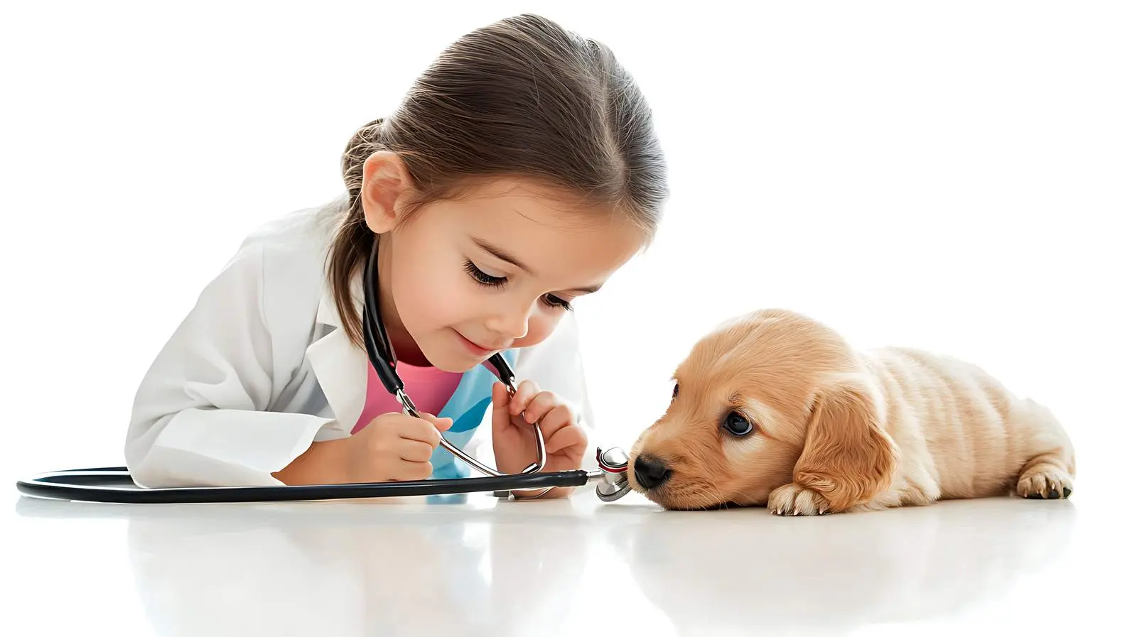 Little Vet Listening to Dog Stethoscope — free download from Dotvec
