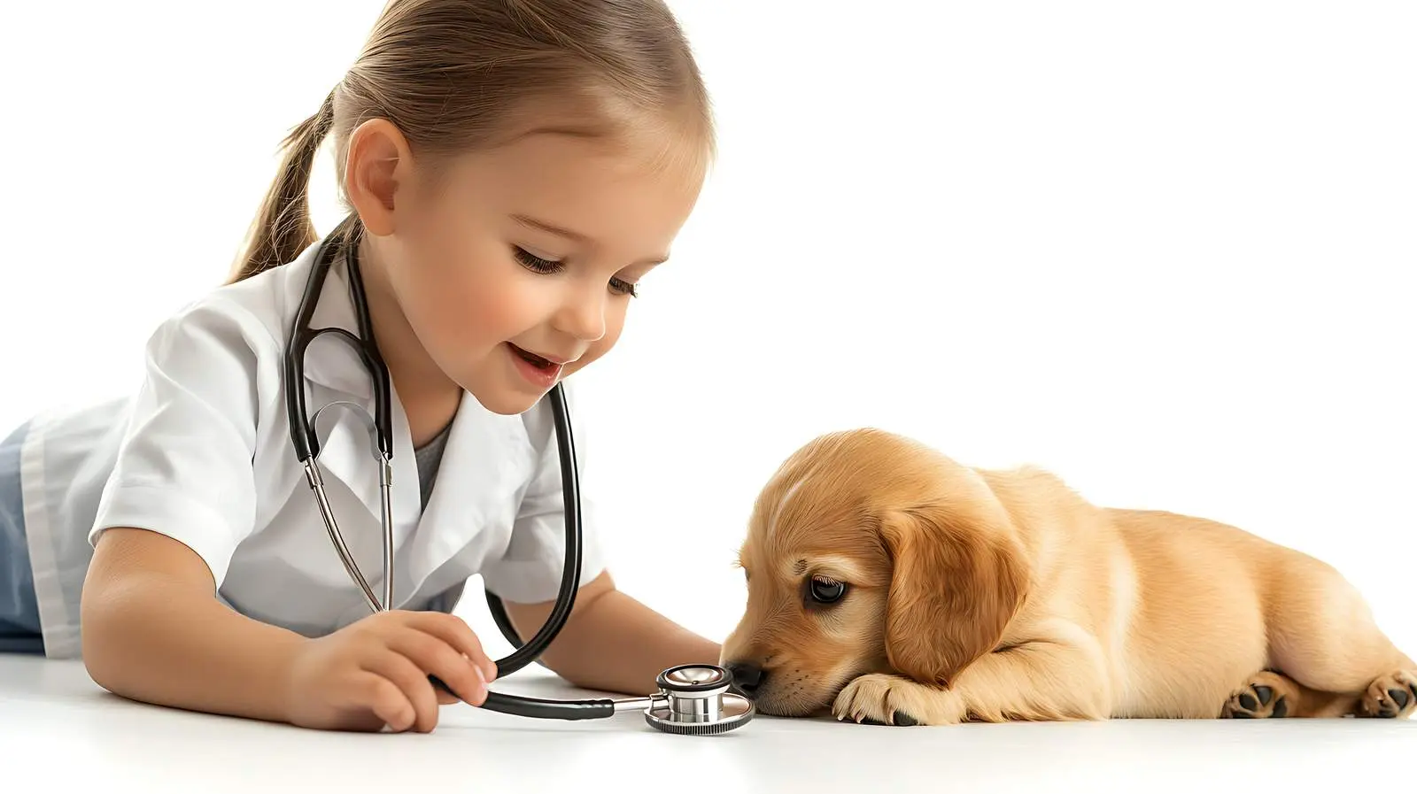 Little Vet Listening to Dog's Heartbeat – free sound image from Dotvec