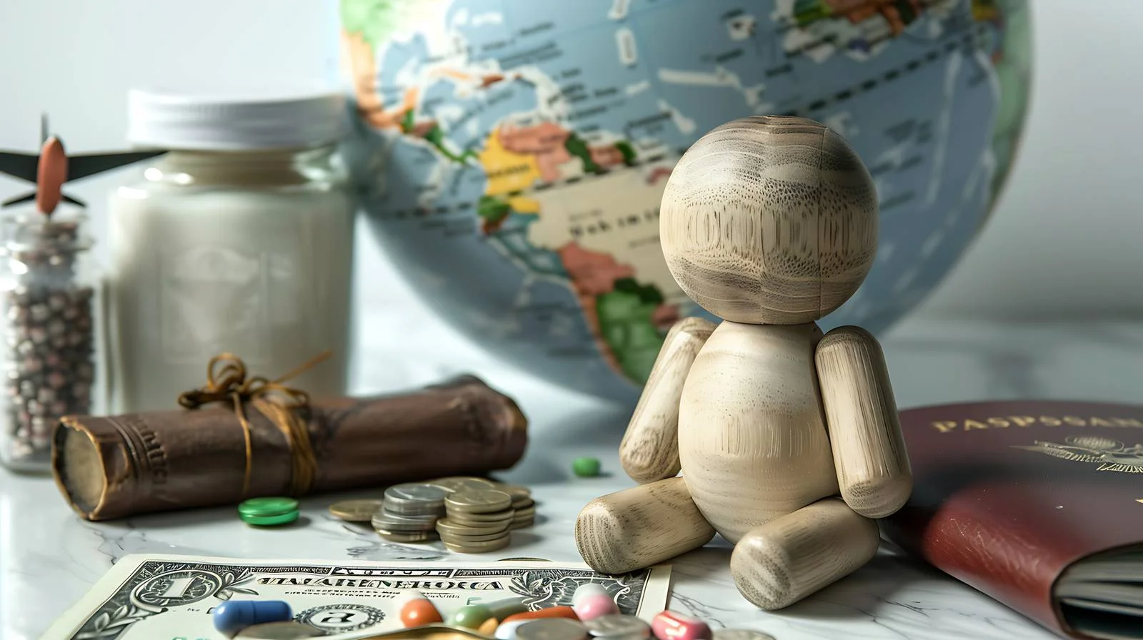 Miniature Doll on Earth Globe Concept — free download from Dotvec