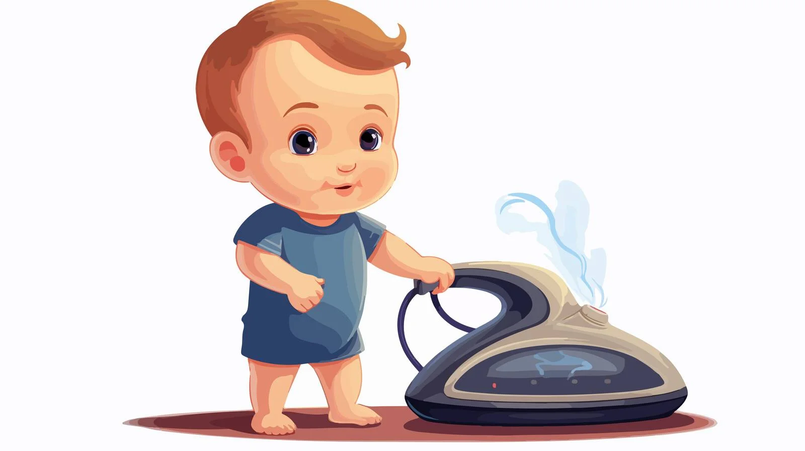 Curious Baby Wants to Touch Hot Iron — free download from Dotvec