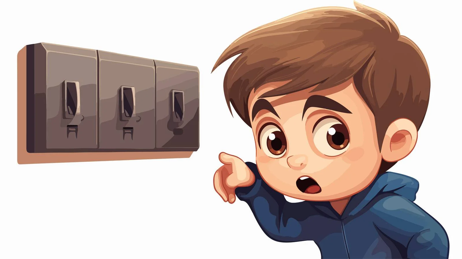 Curious Boy with Electric Iron — free download from Dotvec