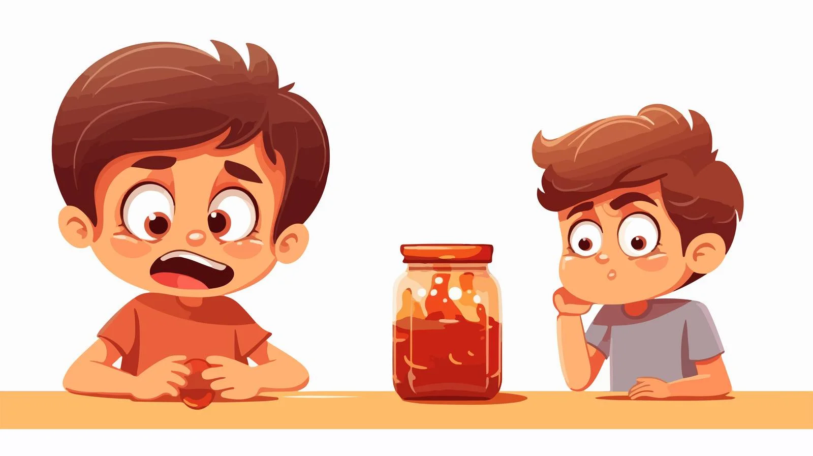 Child Reacts to Hot Sauce Cartoon — free download from Dotvec