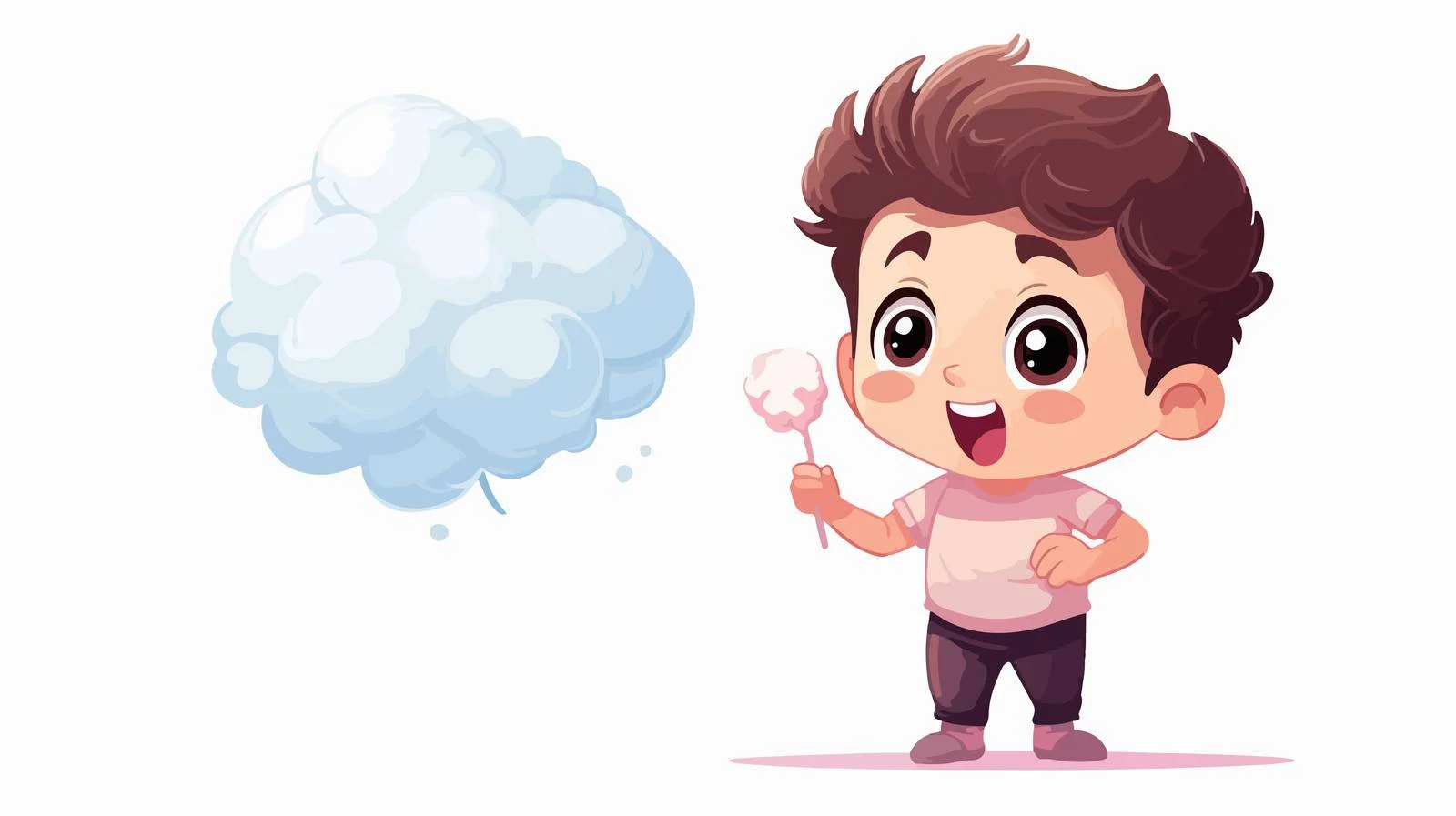 Joyful Child with Cotton Candy — free download from Dotvec