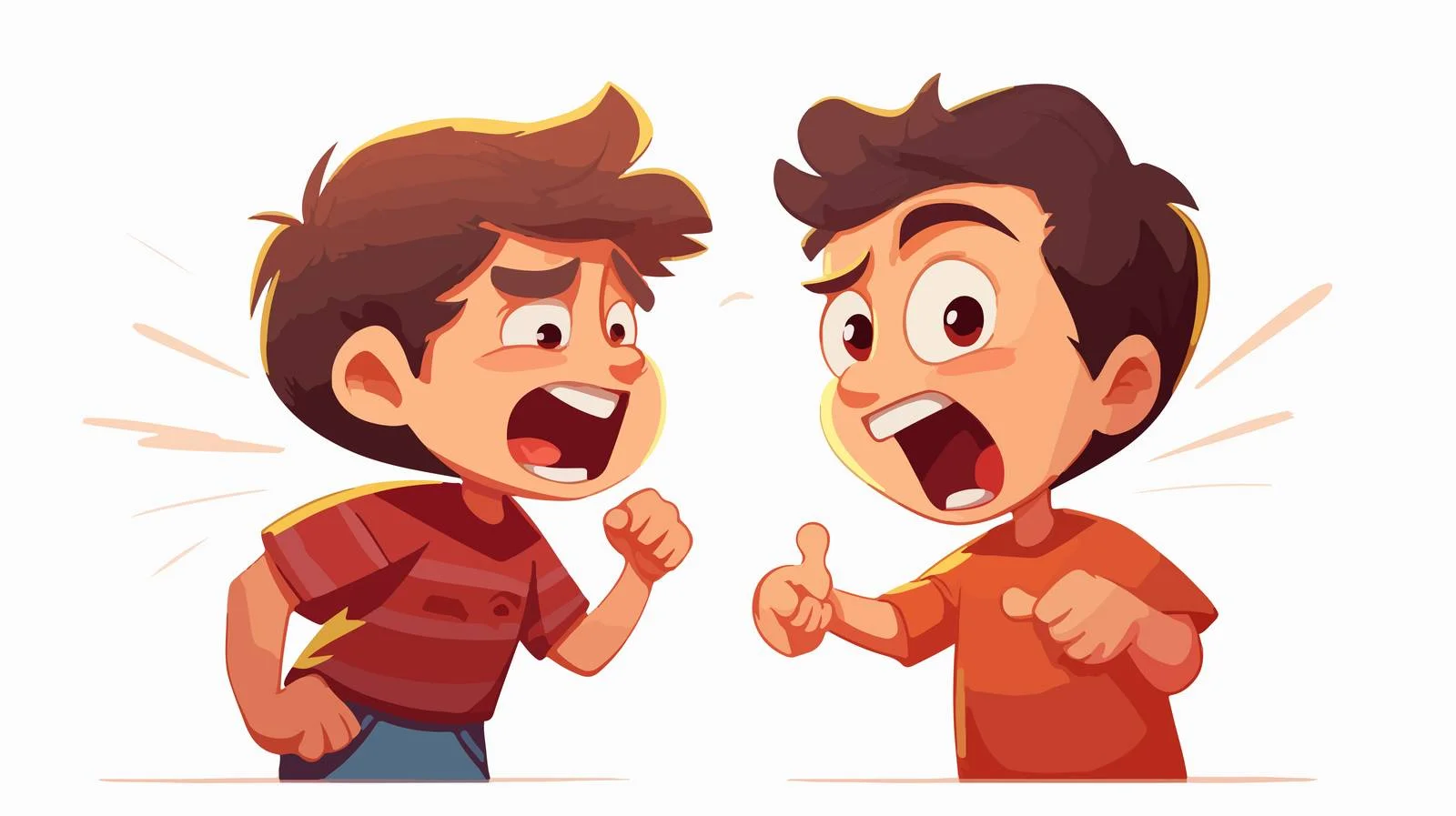 Childhood Disagreement Cartoon — free download from Dotvec