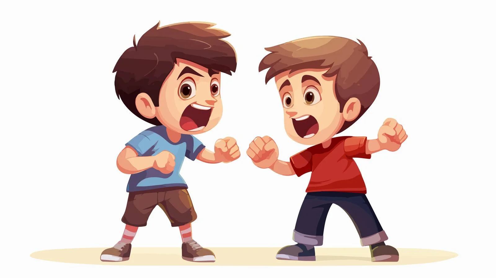 Childhood Disagreement Cartoon — free download from Dotvec