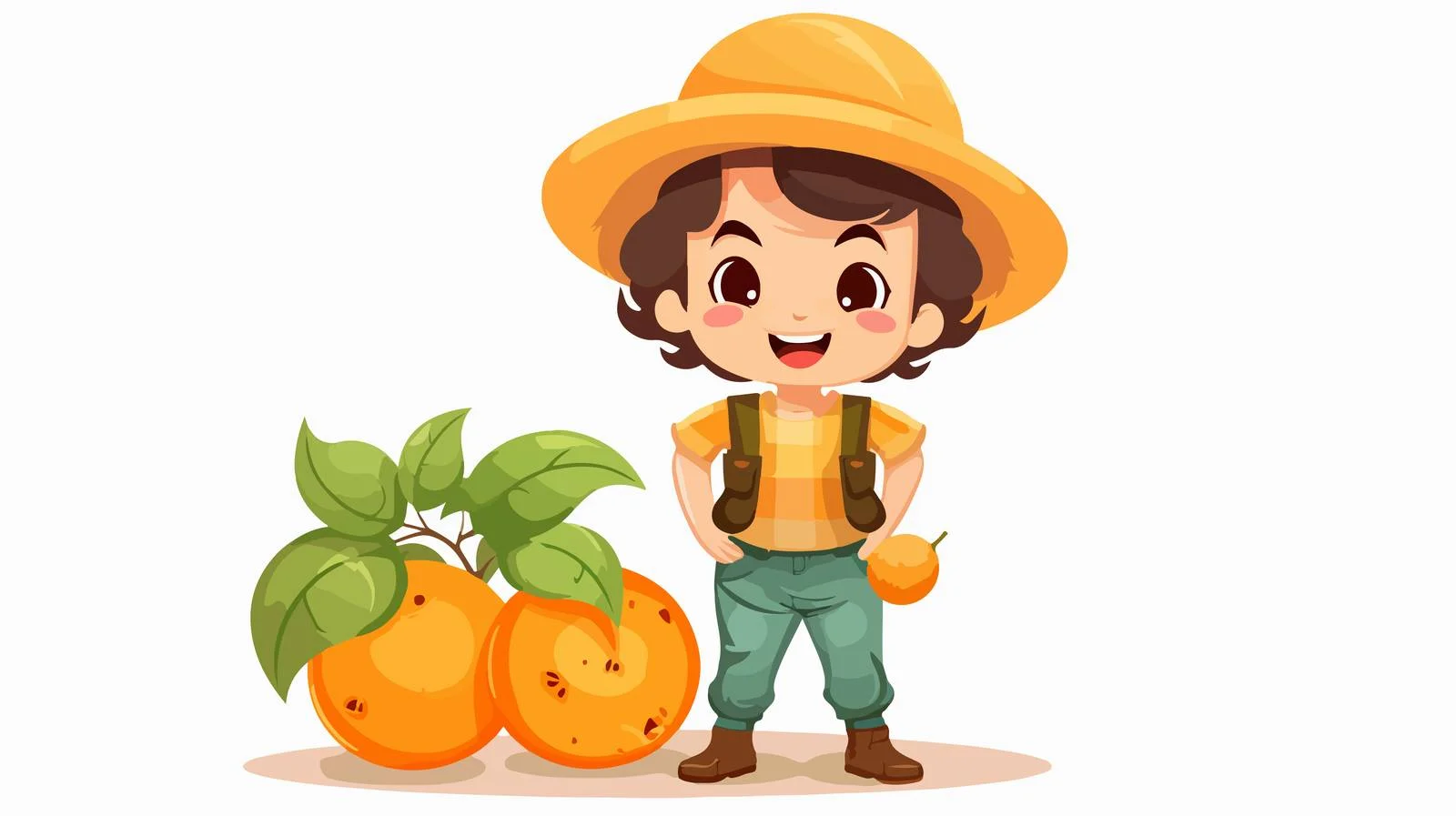 Young Child with Farm Fresh Orange — free download from Dotvec
