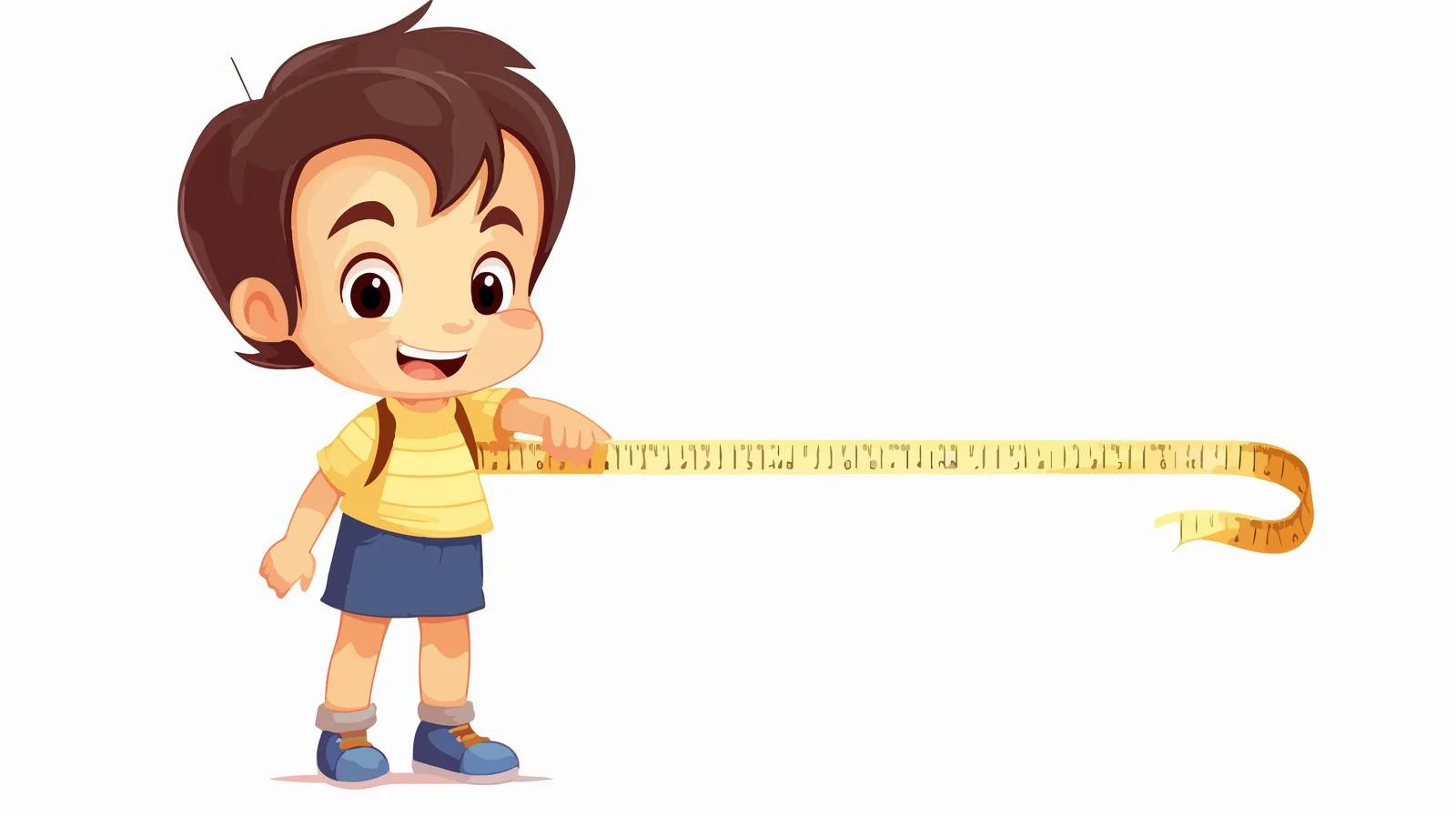 Child Checking Car Length with Tape Measure — free download from Dotvec