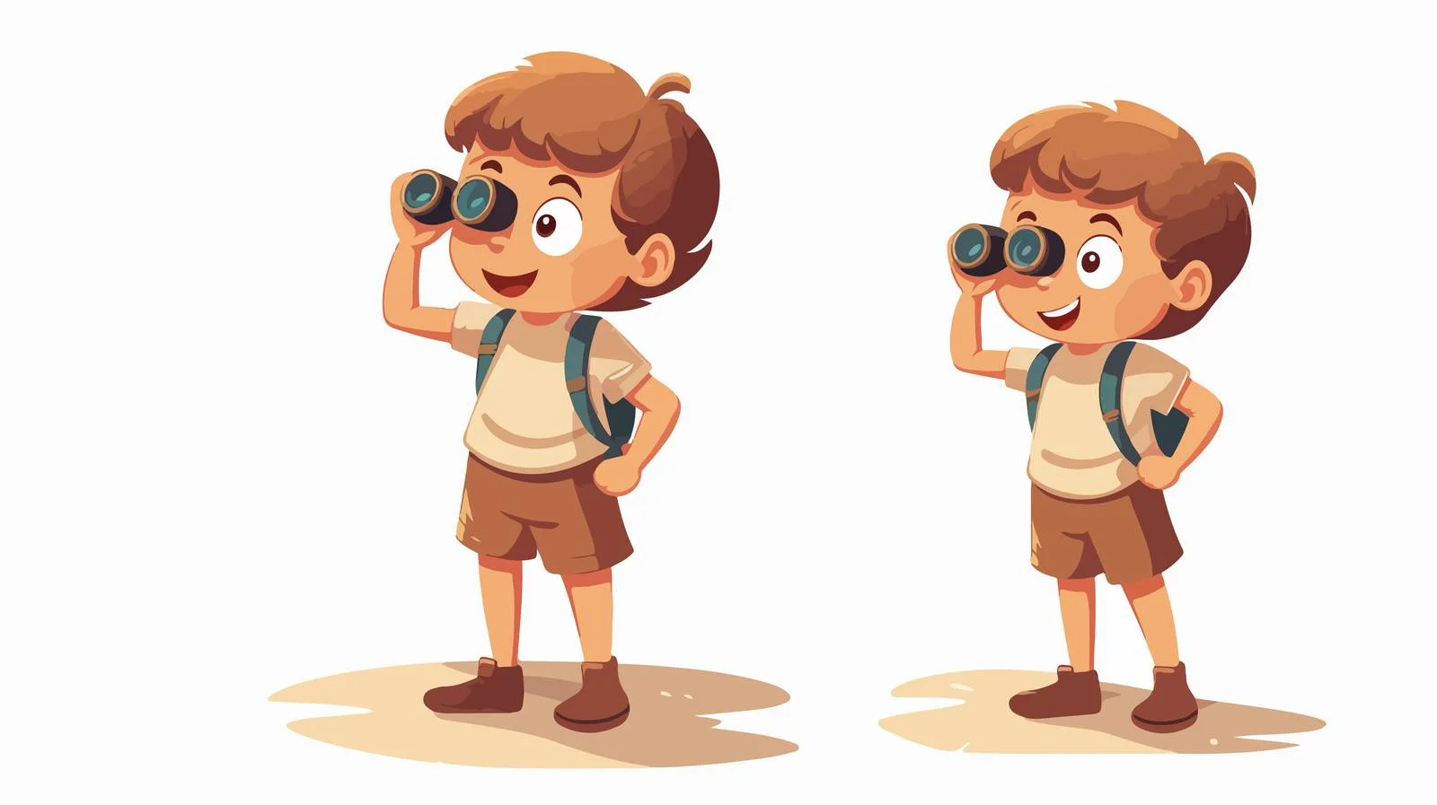 Young Explorer with Binoculars — free download from Dotvec