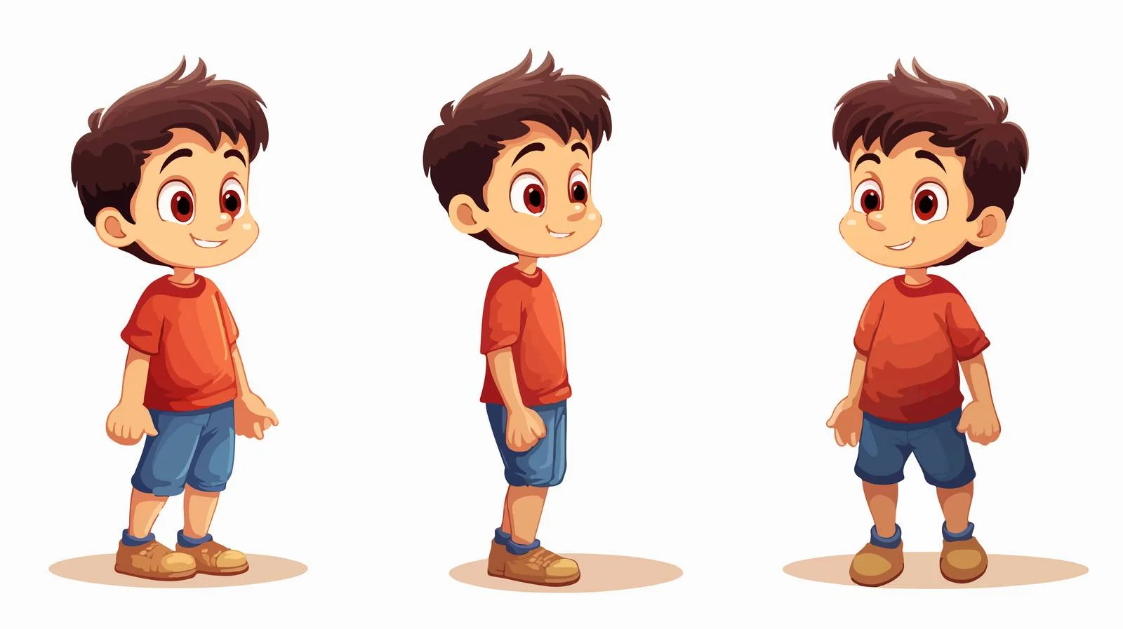 Curious Boy Gazing Far Cartoon — free download from Dotvec
