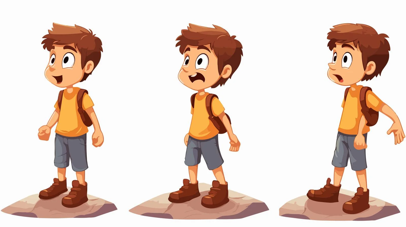 Curious Child Cartoon Looking Into Distance — free download from Dotvec