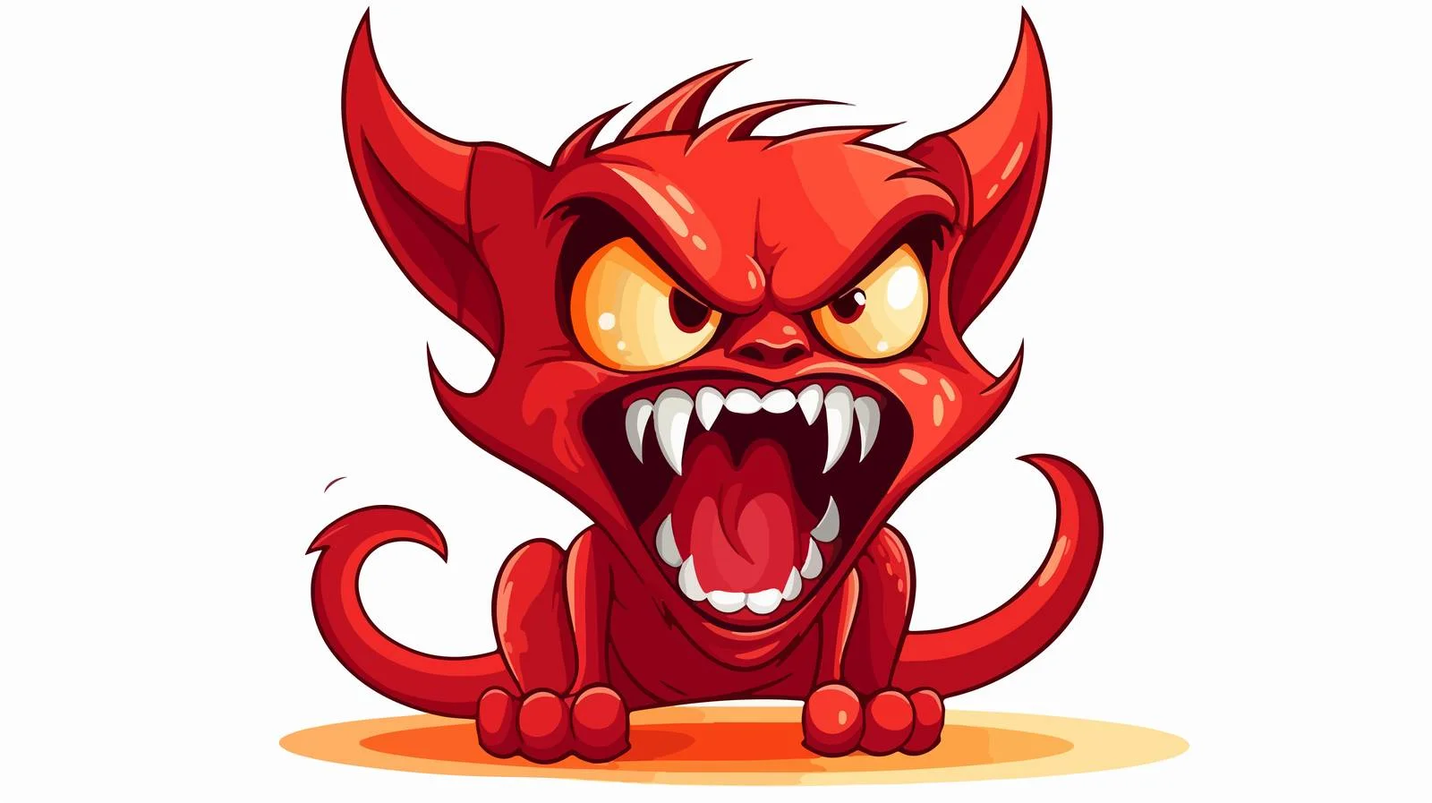 Angry Little Devil Cartoon Vector Illustration — free download from Dotvec