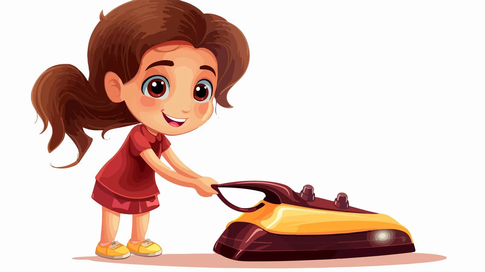 Curious Girl and Iron — free download from Dotvec