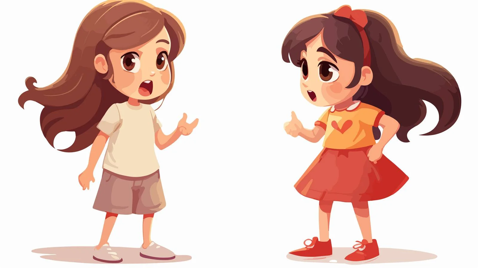 Childhood Conflict Cartoon Illustration — free download from Dotvec
