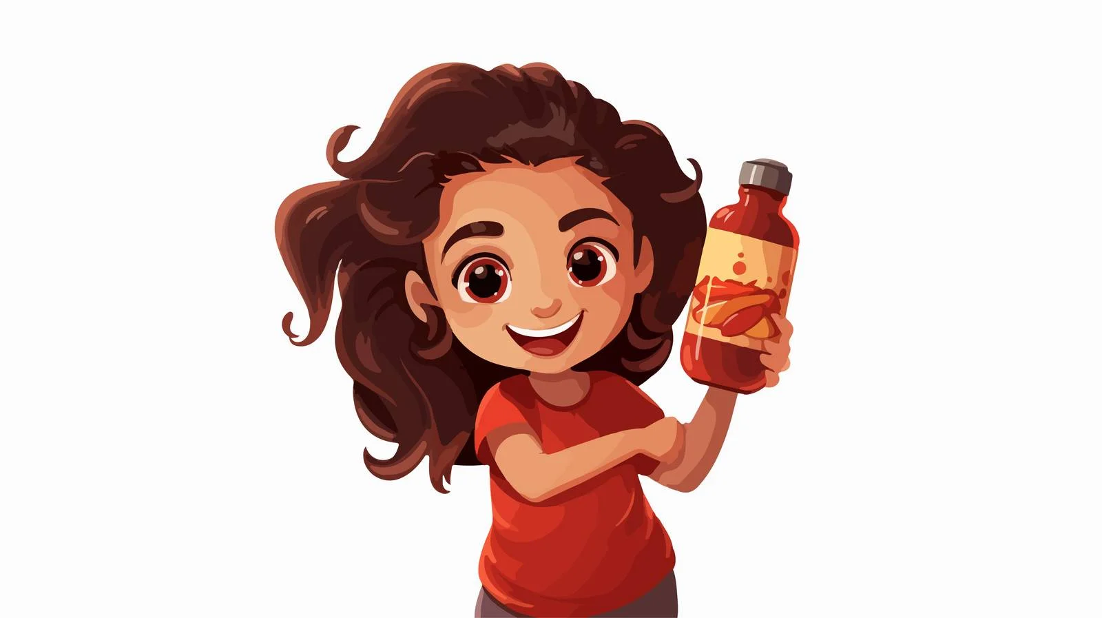 Adorable Little Girl With Hot Sauce — free download from Dotvec