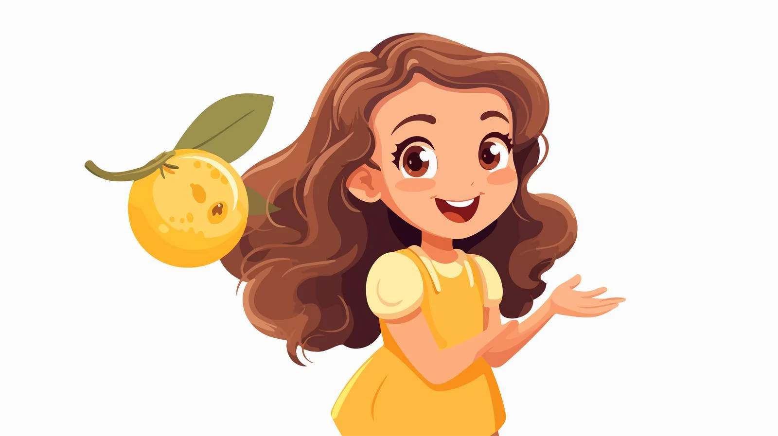 Young Girl with Fresh Lemon from Farm — free download from Dotvec