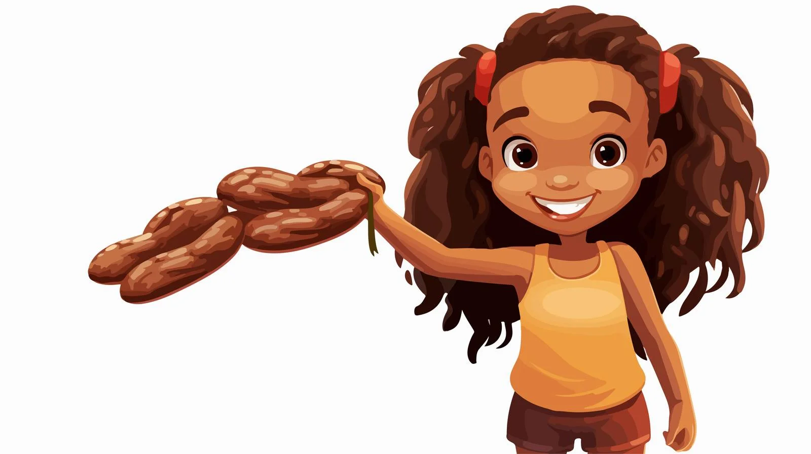 Young girl with fresh tamarind fruit — free download from Dotvec