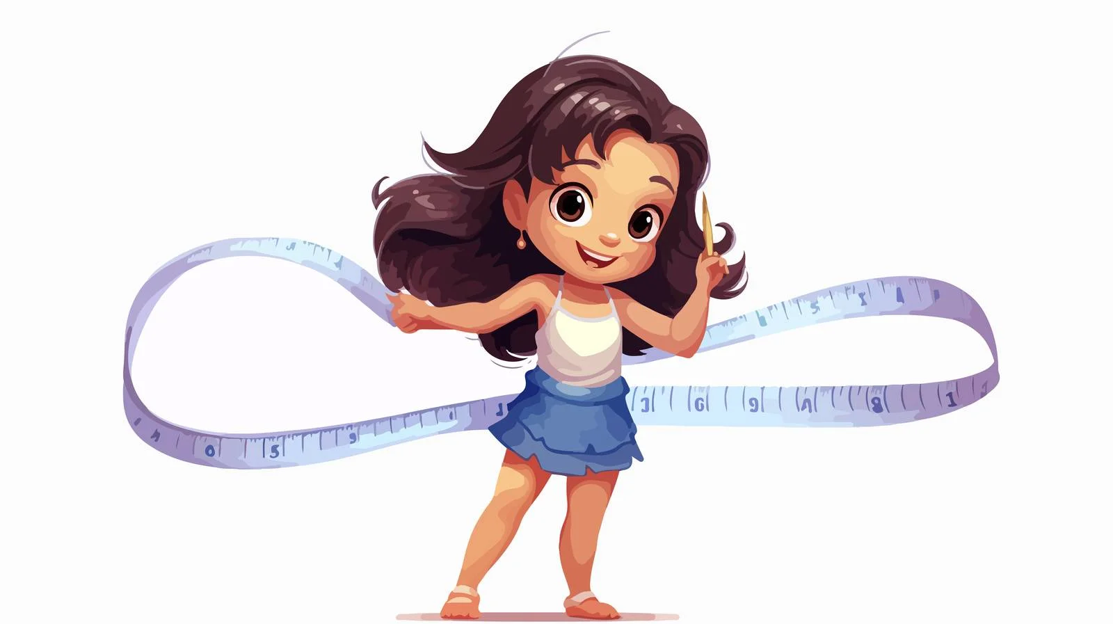 Child Measuring with Tape Measure — free download from Dotvec