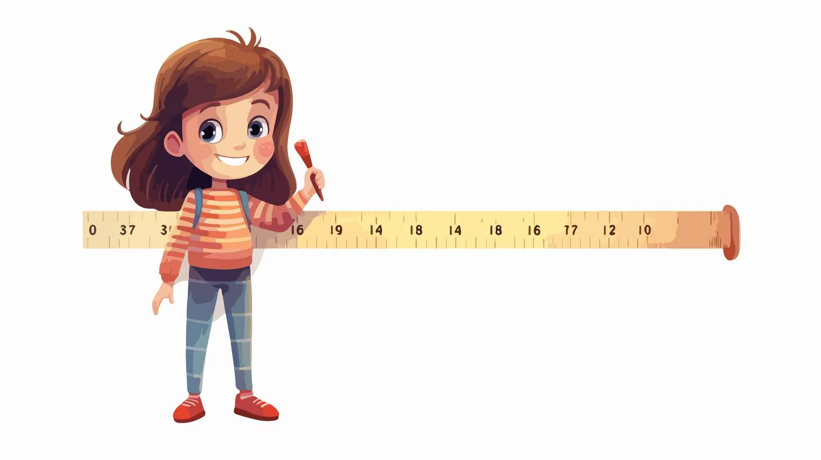 Measuring Length Cartoon Illustration – free measurement tools image from Dotvec