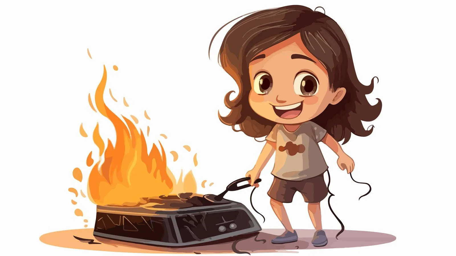 Child Shocked at Electric Clothes Burn — free download from Dotvec