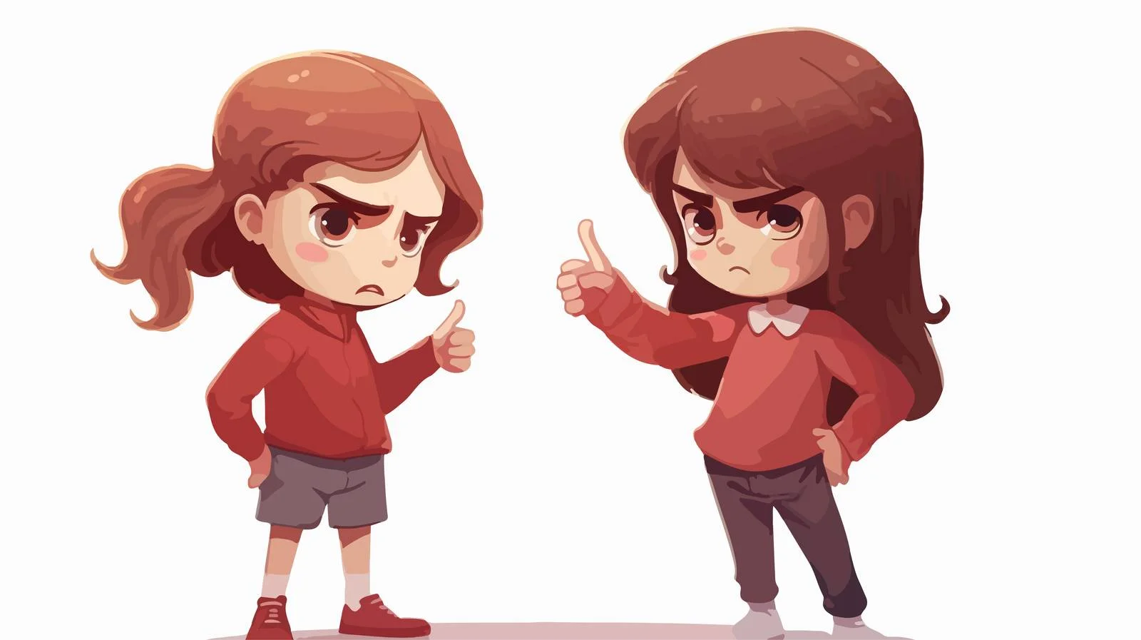 Child Expressing Disapproval with Thumb Down — free download from Dotvec