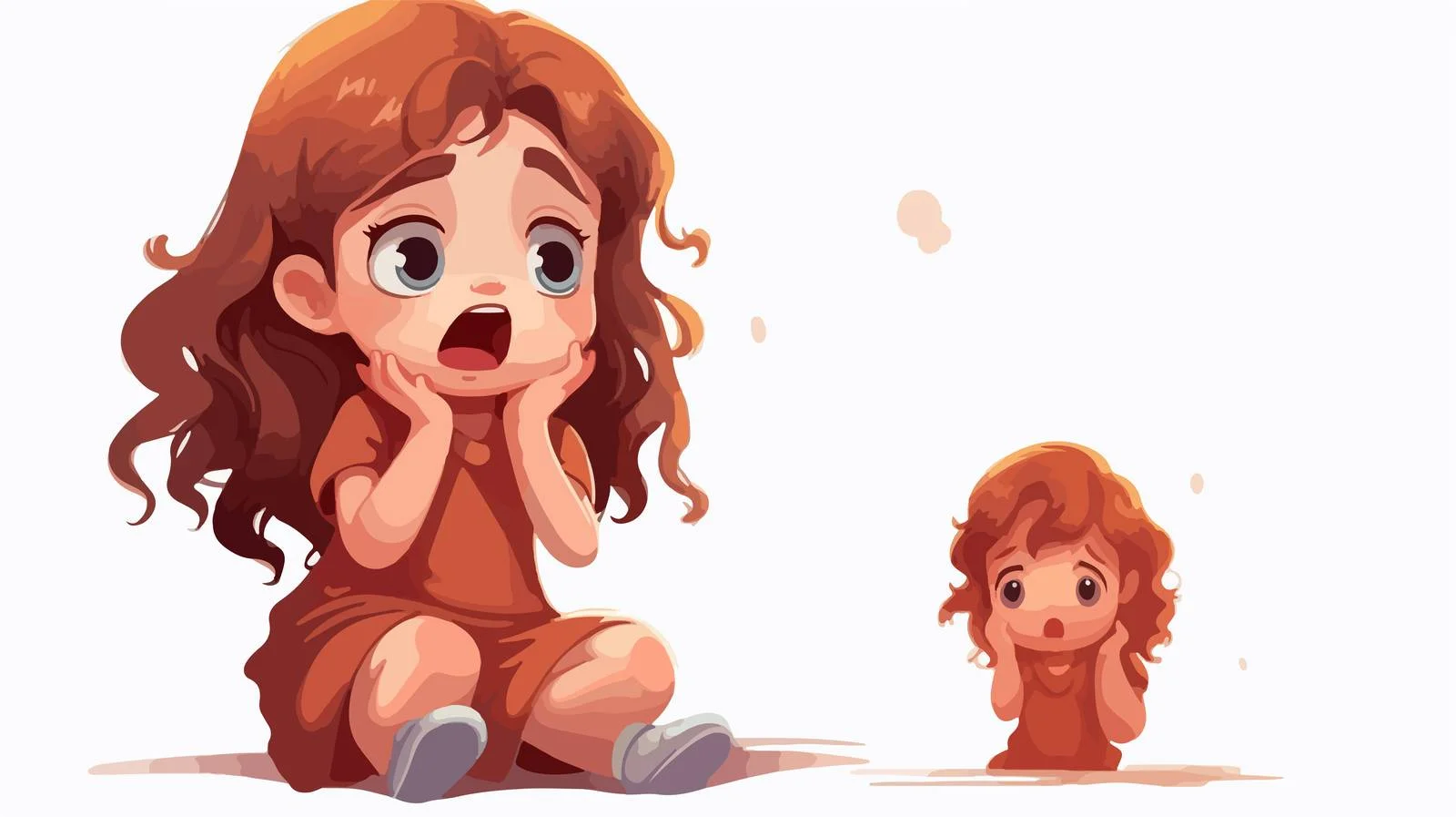 Young Girl Using Mobile Phone and Crying — free download from Dotvec