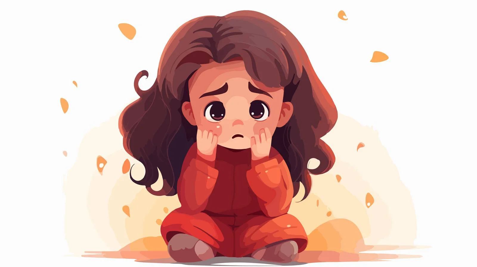 Child Using Phone Emotional Cartoon Illustration — free download from Dotvec