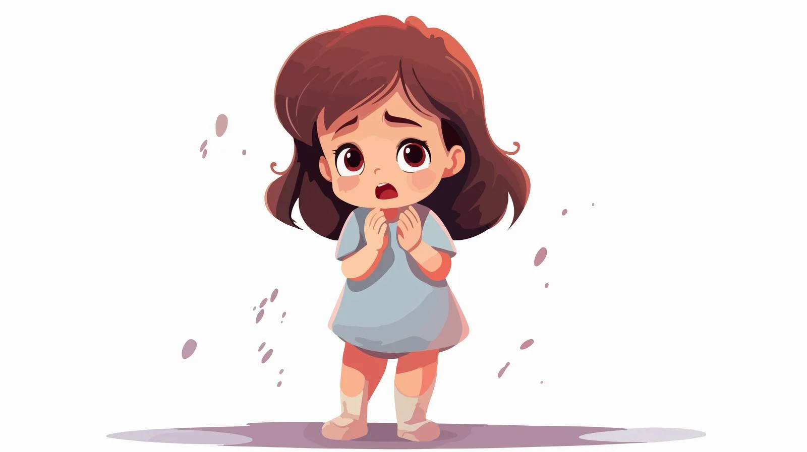 Young Girl Phone Crying Cartoon Illustration — free download from Dotvec