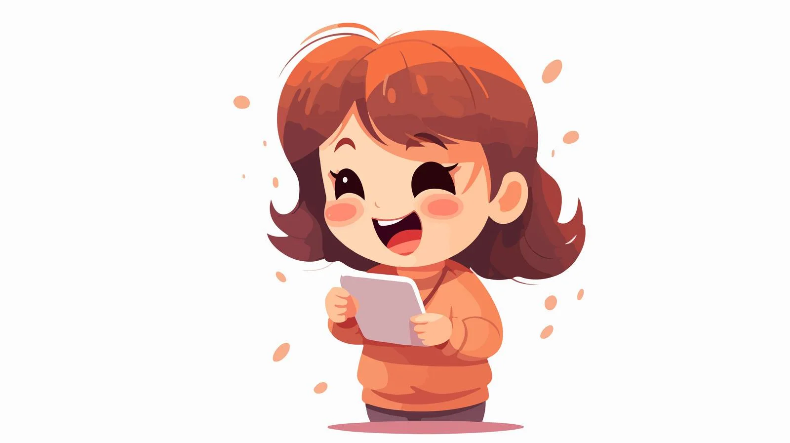 Young Girl Enjoying Smartphone Cartoon Illustration — free download from Dotvec