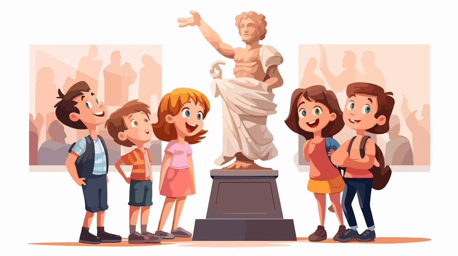 Children Enjoy Art at Museum — free download from Dotvec