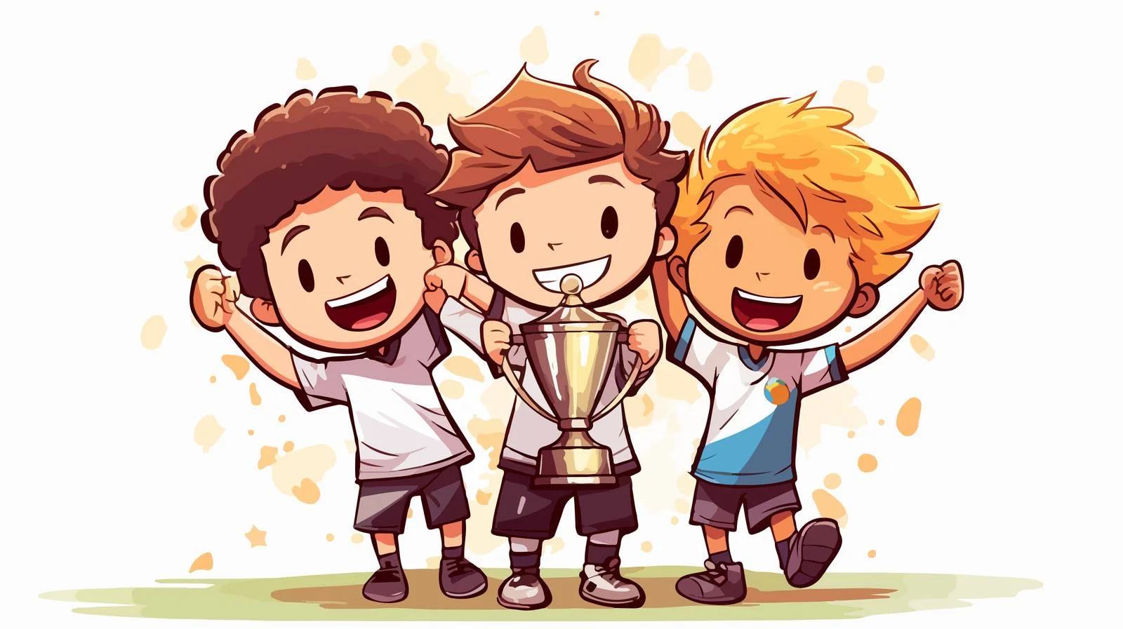 Triumphant Kids Soccer Team Celebration — free download from Dotvec